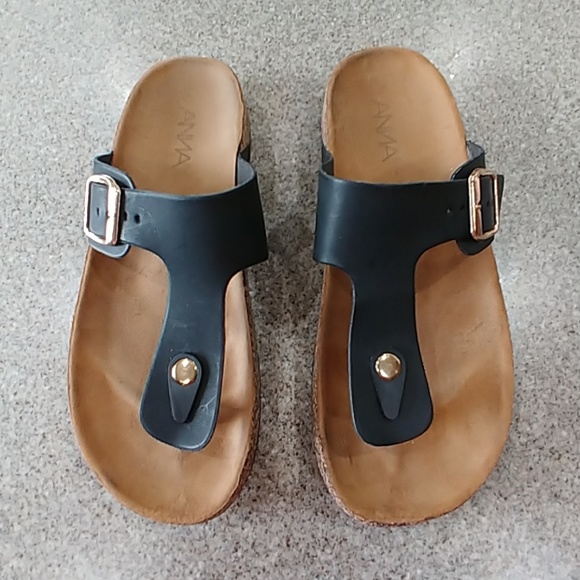 Anna Shoes - Black Sandals